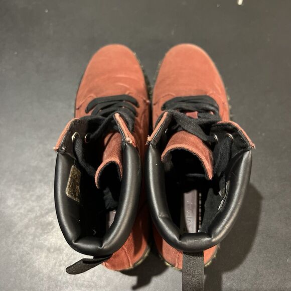 Dr Martens Maelly Ankle Boot Women's 8 Red Canvas Air Wair Casual Chukka - Picture 8 of 10